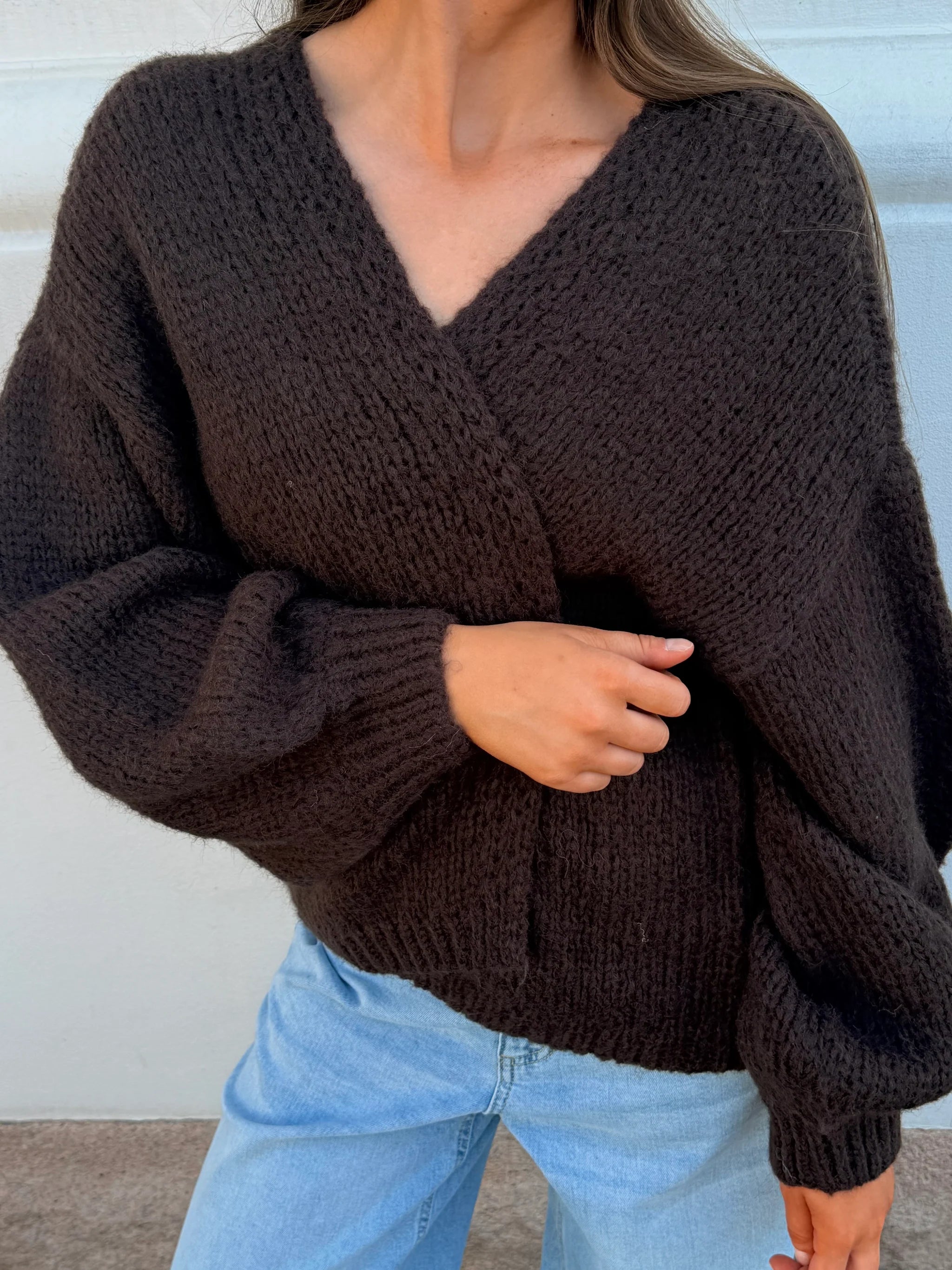 VMMAYBE Knit Cardigan - Chocolate Torte